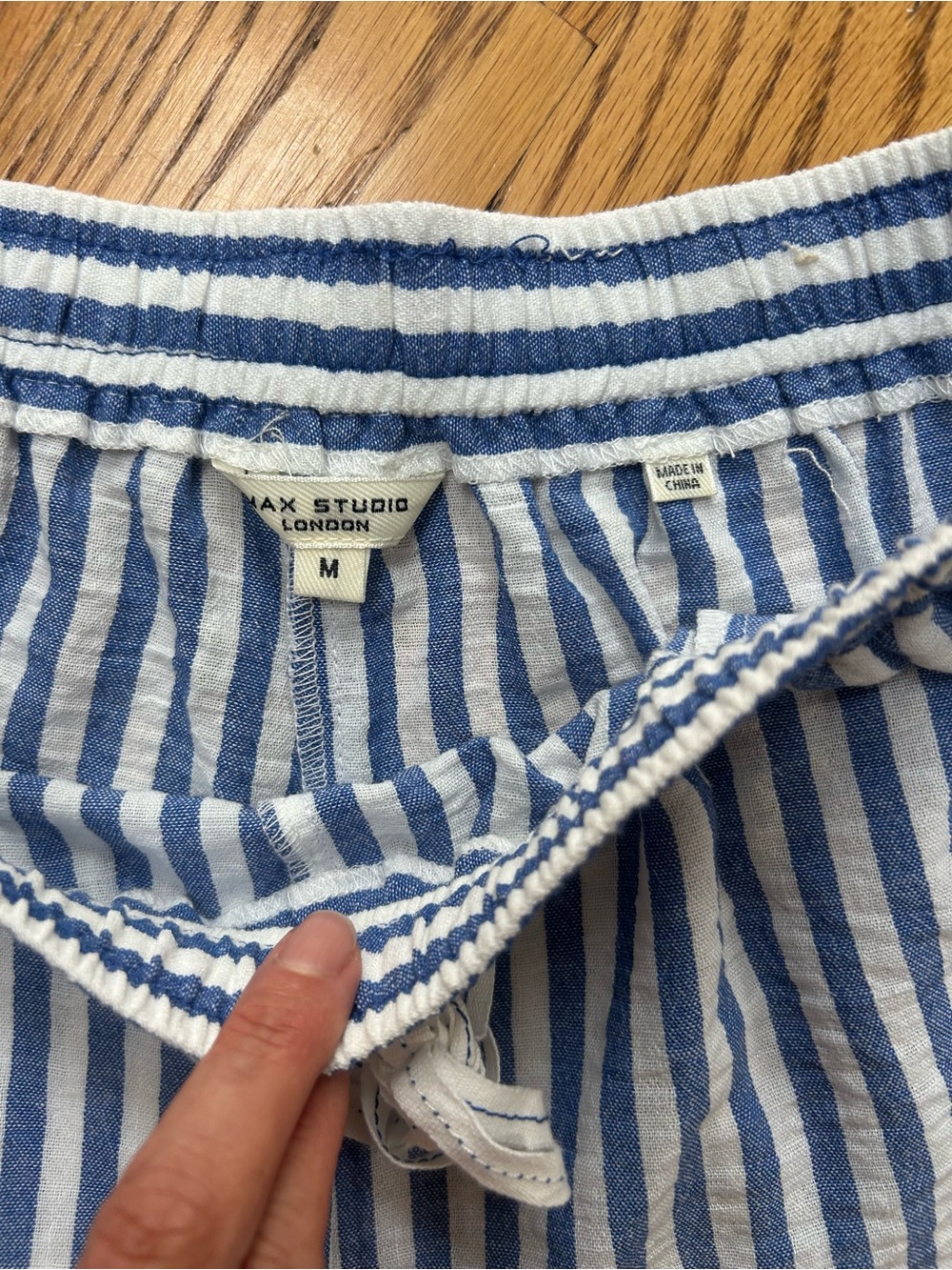 Striped Drawstring Shorts - Picture 2 of 8